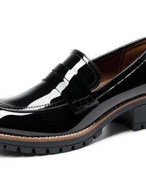 Women's Penny Chunky Loafers Work Shoes